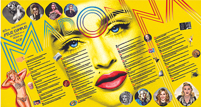 La reina del Pop, Madonna branding design graphic design infographics poster