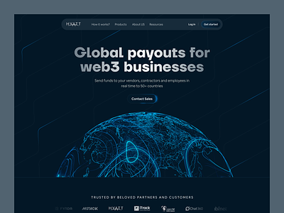 Web3 Landing Page UI business dark ui dark website features landing page ofspace payments professional ui spend swap transfer ui web3 website