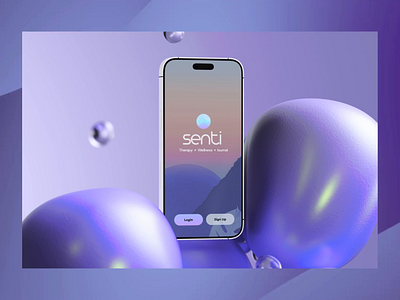 Senti | Telehealth + Wellness App brand identity branding graphic design logo mobile mobile app telehealth ui user experience user research ux wellness