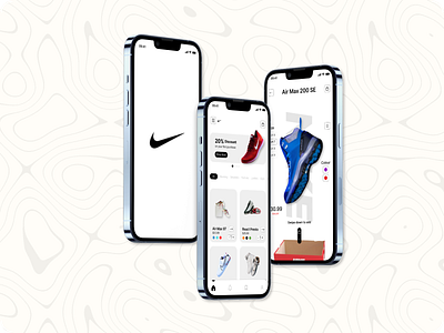 Nike Shoe Mobile Application app branding design typography ui ui ux ux