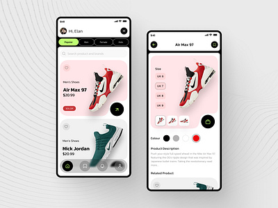 Shoes E-Commerce App ecommerce marketplace app mobile app shoes shoes brand shoes ecommerece ui ux