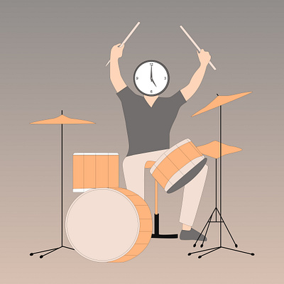 man playing drums object