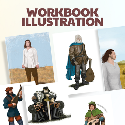 Workbook illustration graphic design illustration