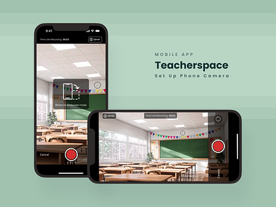 Teacherspace - Set up camera camera class clean design horizontall landscape mobile native native camera phone recor recording rotate set up teacher ui ux vertical video