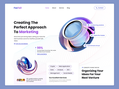 FoxTail || Digital Marketing Agency agency digital marketing freelance global landing page marketing project remote services trending uxui visual web design website
