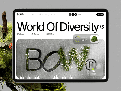 Bio World - Website Concept 3d climate creative dailyui earth eco environment green inspiration landing motion nature planet protection tablet ui ux web website world
