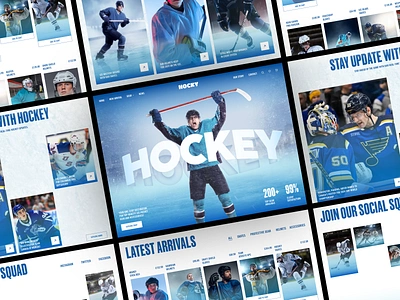 Ice Hockey Website Landing Design branding design ecommerce field hockey grid layout hockey hockey website design icehockey landing page orix product sports sports landing sports website typography ui web web design webdesign website