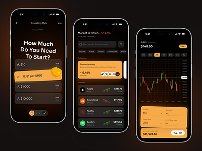 Mobile Trading App app design finance fintech mobile mobile app trading