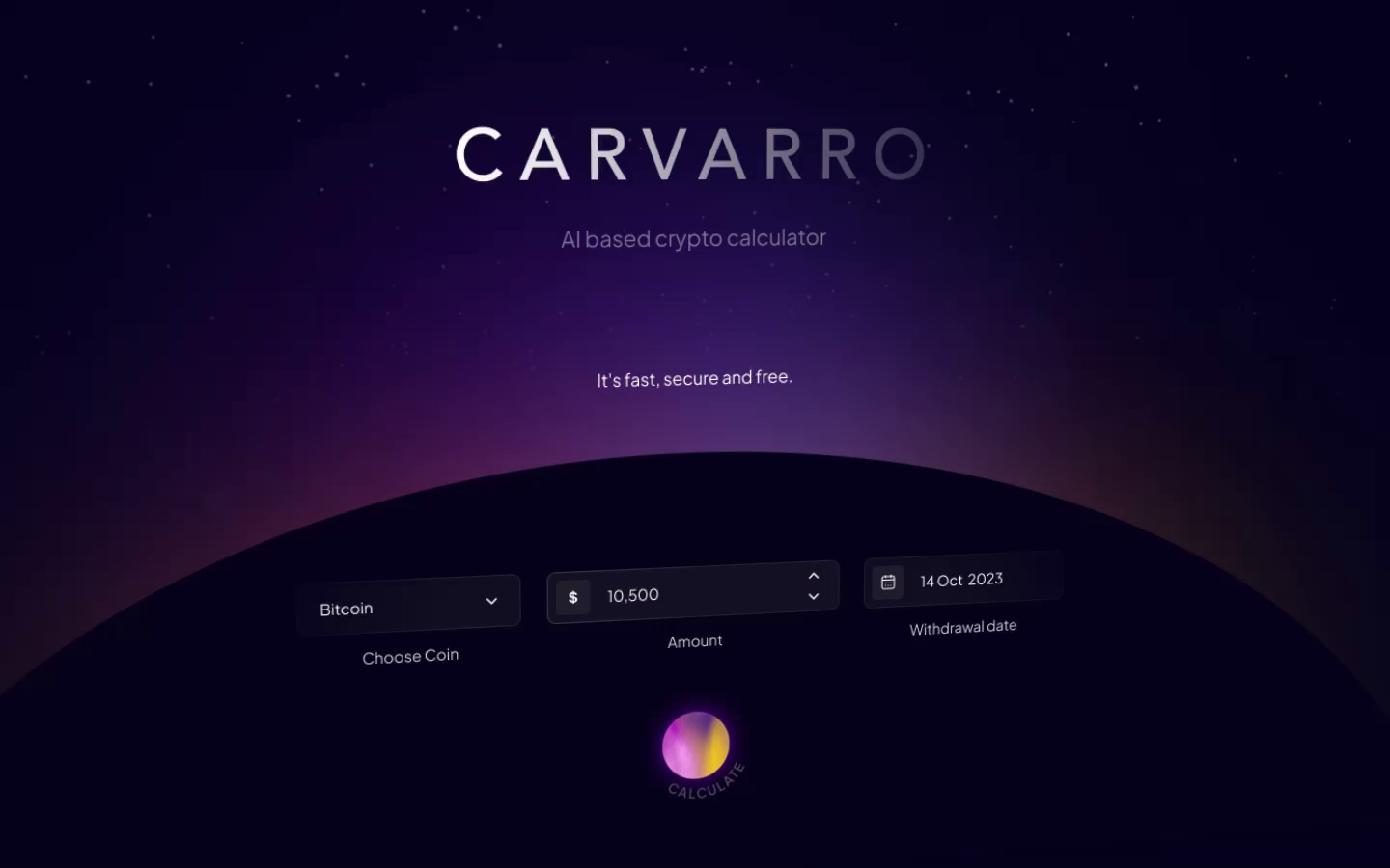 Carvarro — AI based crypto calculator by Yury Putintsev on Dribbble