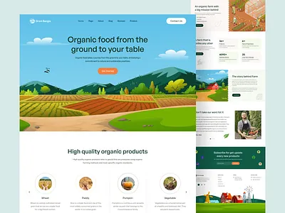 Gram Bangla - Agriculture Landing Page Website agriculture artiflow design environment farming graphic design halal design illustration innovation interface interface illustration ui user experience ux web web design web pages website website design website pages