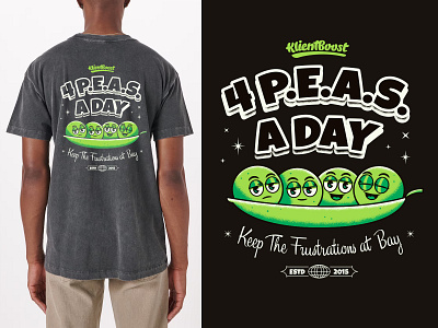 P.E.A.S and Love apparel character design graphic design illustration peas tshirt vector vintage