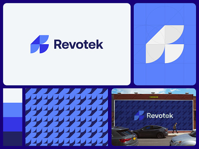 Revotek - Logo Branding branding clean company design development futuristic icon identity internet logo logtype monogram nonprofit branding r software startup tech logo typography vector visual identity