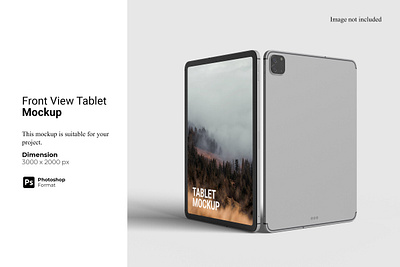 Front View Tablet Mockup notebook