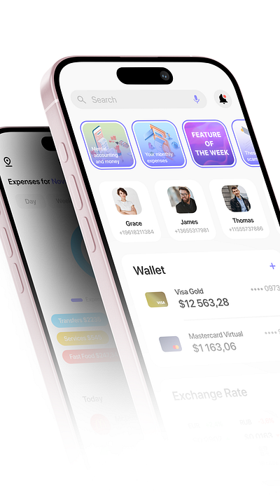 Mobile Banking App | UX UI - The Core animation app bank banking charts design finance financial fintech investments ios mobile money motion payment transaction transfer ui ux wallet