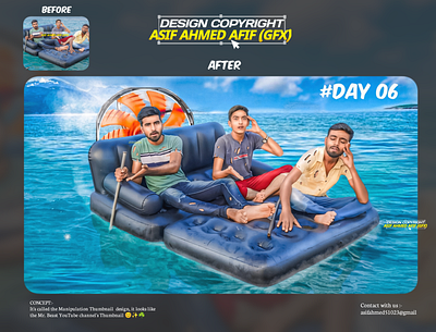 Before & After YouTube Thumbnail Design desing manipulation thumbnail design