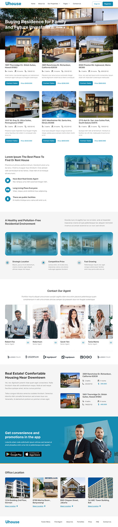 Real Estate Website 1 design graphic design ui ux website wordpress