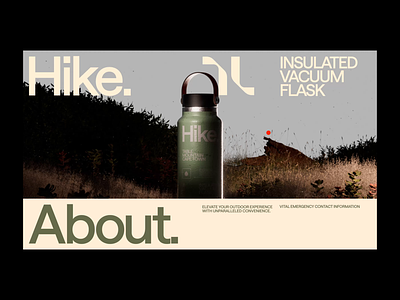 Hike Flask №003 c4d design interaction octane typography ui web