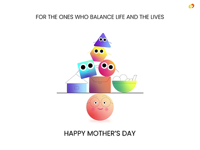Celebrating Mothers on Mother's Day! 2d amma animation balancing concept india inspiration love mom mother mothers day work life balancing