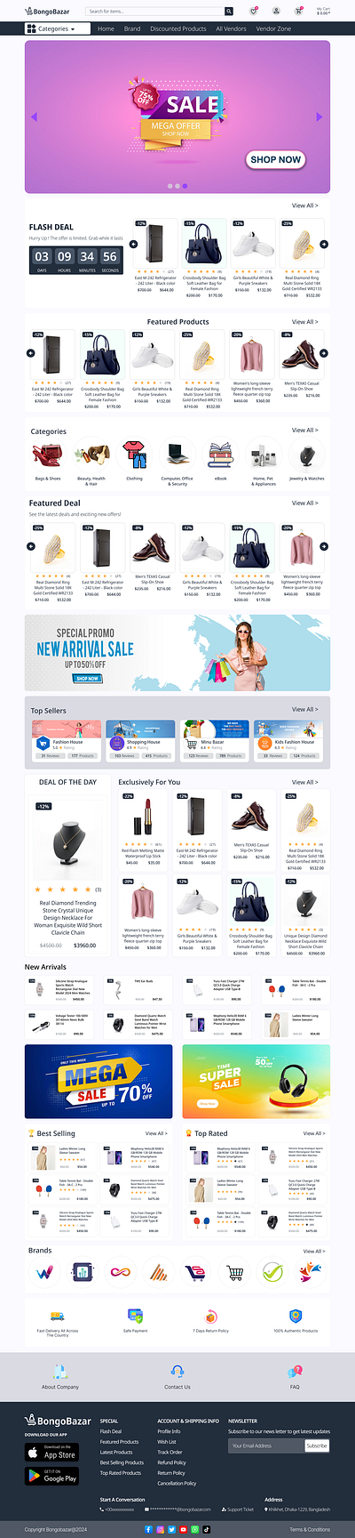 BongoBazar Online Market Place UI Design figma online marketplace photoshop ui ux web design