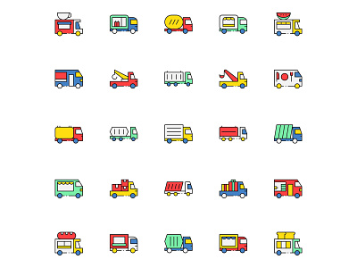 Colored Truck Icons free download icon design icons download truck truck icon vector icon