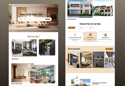 Real Estate Landing Page branding landing page product design real estate ui ui design ux ux design web design