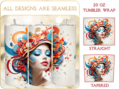 Modern Beauty 20 Oz Tumbler Wrap, Seamless Tumbler Sublimation seamless tumbler