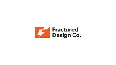 Fractured Design Co. branding clean company design fractured grid identity lettering logo orange rebranding symbol vector