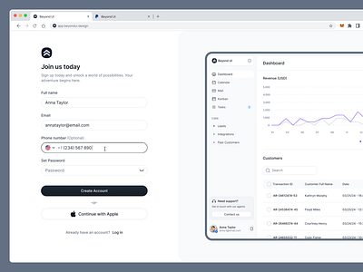 Sign up page UI authentication form authentication ui beyond ui design system figma free ui kit product design register registration sign in sign up sign up ui ui design ux design web design