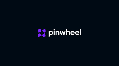 pinwheel clean crypto finance grid icon identity initials logo payment pinwheel purple rebranding rotate startup symbol type vector