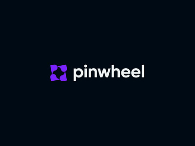 pinwheel clean crypto finance grid icon identity initials logo payment pinwheel purple rebranding rotate startup symbol type vector