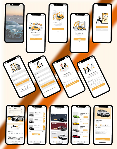 UI/UX Design App (Rental Car) app design ui ui design website