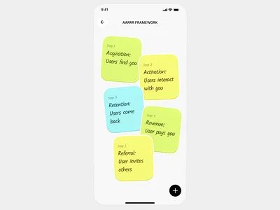 Notes 3d app colorful minimal notes product design shadow ui ux web