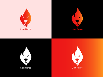 Lion Fierce Logo design graphic design logo logo design