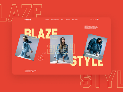 eCommerce Website | Dazzle banner clothing design ecommerce fashion freebies online responsive shop store style typography ui websute
