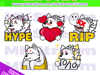 Twitch emotes kyubi fox hype, love, rip, comfy & perfect pack animated emotes anime comfy cute design discord emotes emote emotes fox fox emotes hype illustration kyubi kyubi emotes love naruto perfect rip sub badge twitch emotes