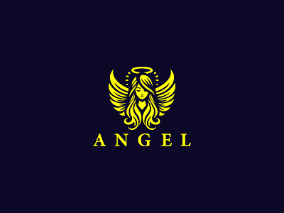 ANGEL LOGO agency angel angel logo branding consultant creative fly flying for sale forum head logo logo for sale multimedia real estate ui ux wing