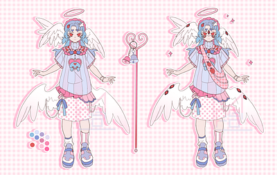 Guardian Angel character design illustration