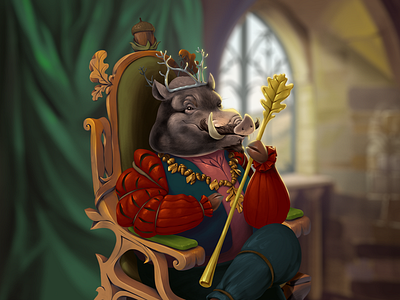 Pig the King artwork character character design concept art design game design illustration