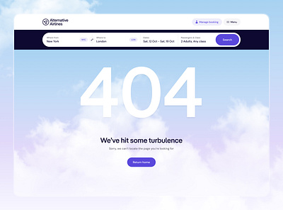 ⚠️ 404 - Page not found 404 error airlines design error flights product design travel travel agency ui user experience user interface ux web design website