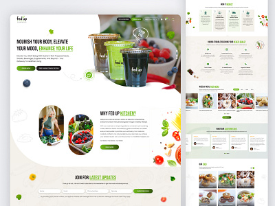 Nutrition Landing Page Design brand strategy branding breakfast diet diet planning fitness food fresh graphic design health care illustration juice landign page nutrition product proteins style guide typography website wellness