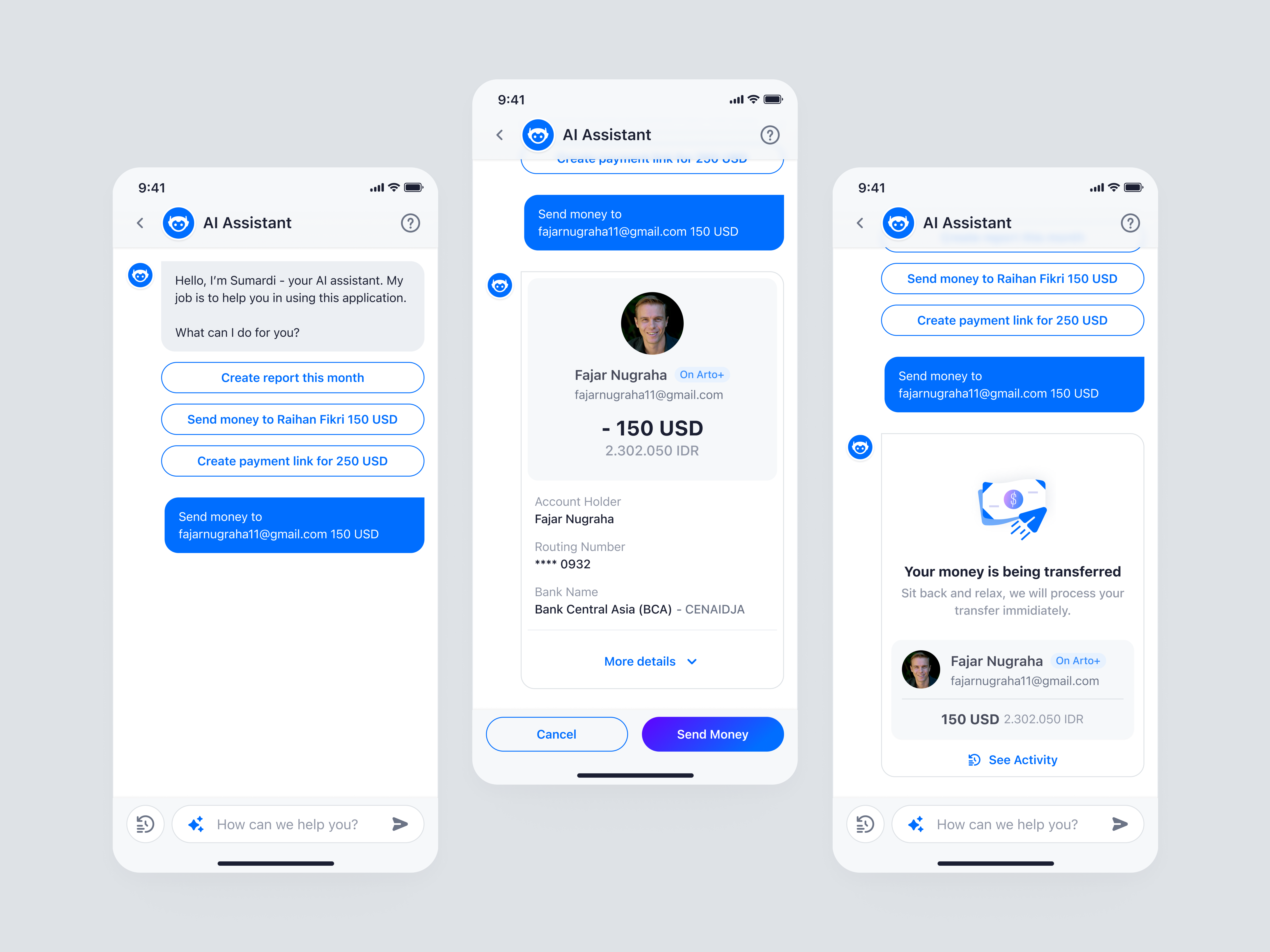 Arto Plus Mobile - AI Assistant ai app assistant finance management mobile product design saas saas design ui ux