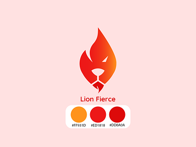 Lion Fierce Logo concept design graphic design logo logo design