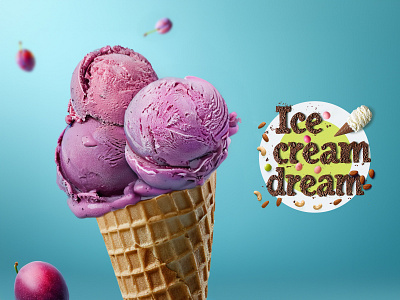 IceCreamDream.Summer: plum orchard. branding creaive design graphic design ideas illustration keyvisual