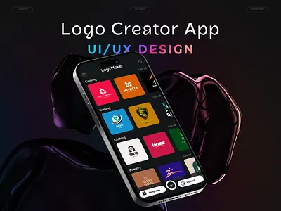 Mobile App-Logo Maker | Product Design | UI/UX Design app design app ui app uiux colorful ui design design app full app ios app logo app logo creator app logo maker app mobile app mobile design mockup modern ui online logo ui ui design uiux ux design