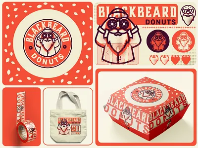 BlackBeard Donut alex seciu beard beard logo branding donut logo food logo logo design pirate logo