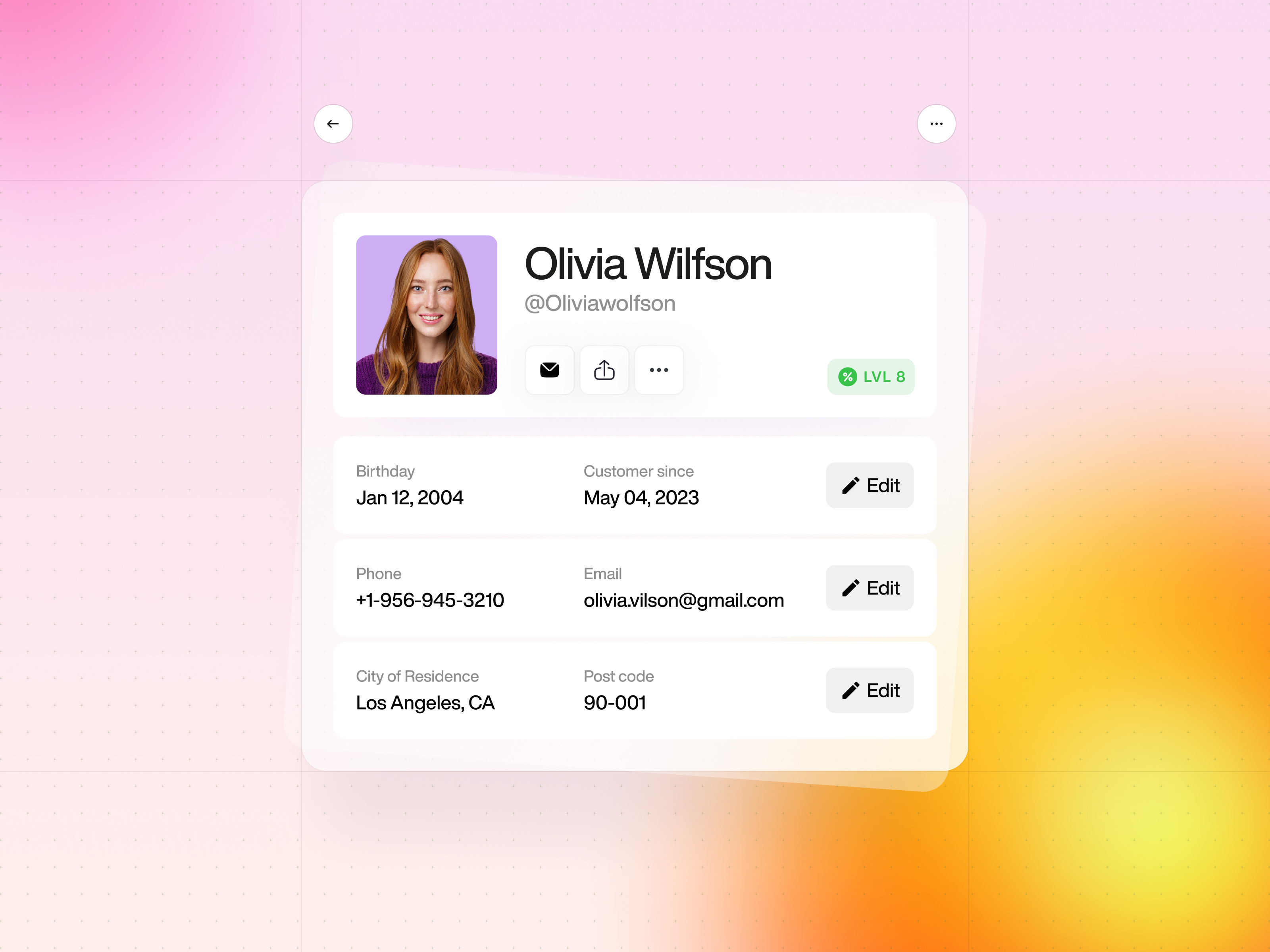 E-commerce Widgets: Profile Settings UI 🔥 clean dark mode dashboard design ecommerce profile settings ui ui design user experience user interface ux ux design