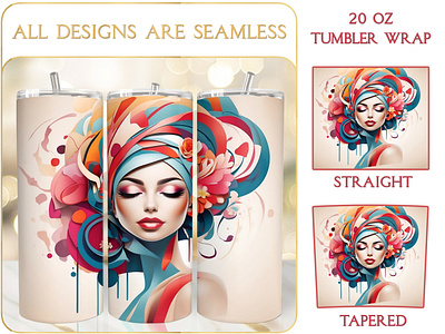 Modern Beauty 20 Oz Tumbler Wrap Sublimation seamless tumbler