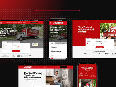 Bernard Movers design figma movers moving portfolio product relocation transport ui ux webdesign