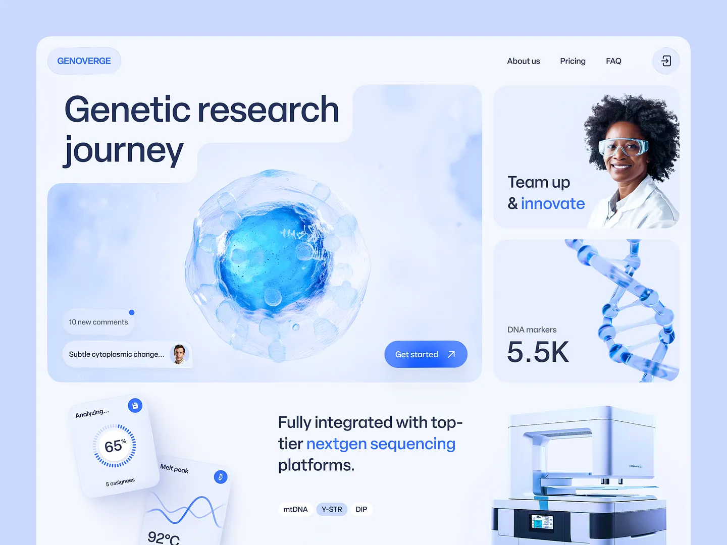 Innovative Experimental Website Design for Genetic Research