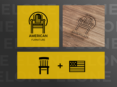 Logo Design for American Furniture branding brend logo design graphic design illustration logo logo design ui ui design ux ux design vector